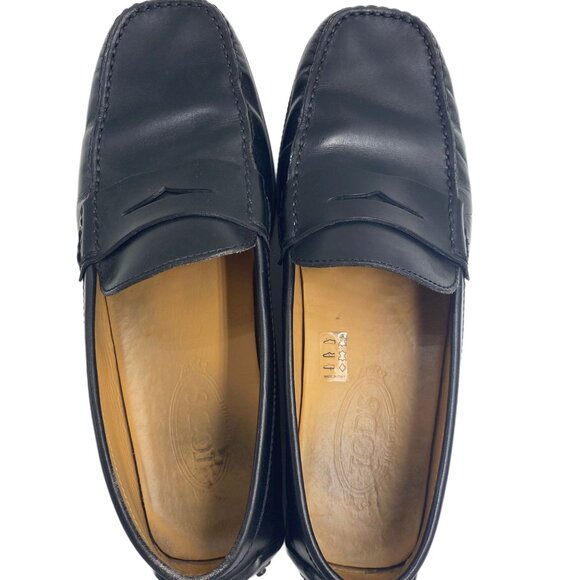 TOD'S Men's Black Leather Gommino Driving Shoes/Loafers, Size 9 - Picture 5 of 9
